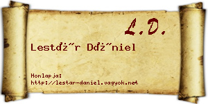 Lestár Dániel névjegykártya